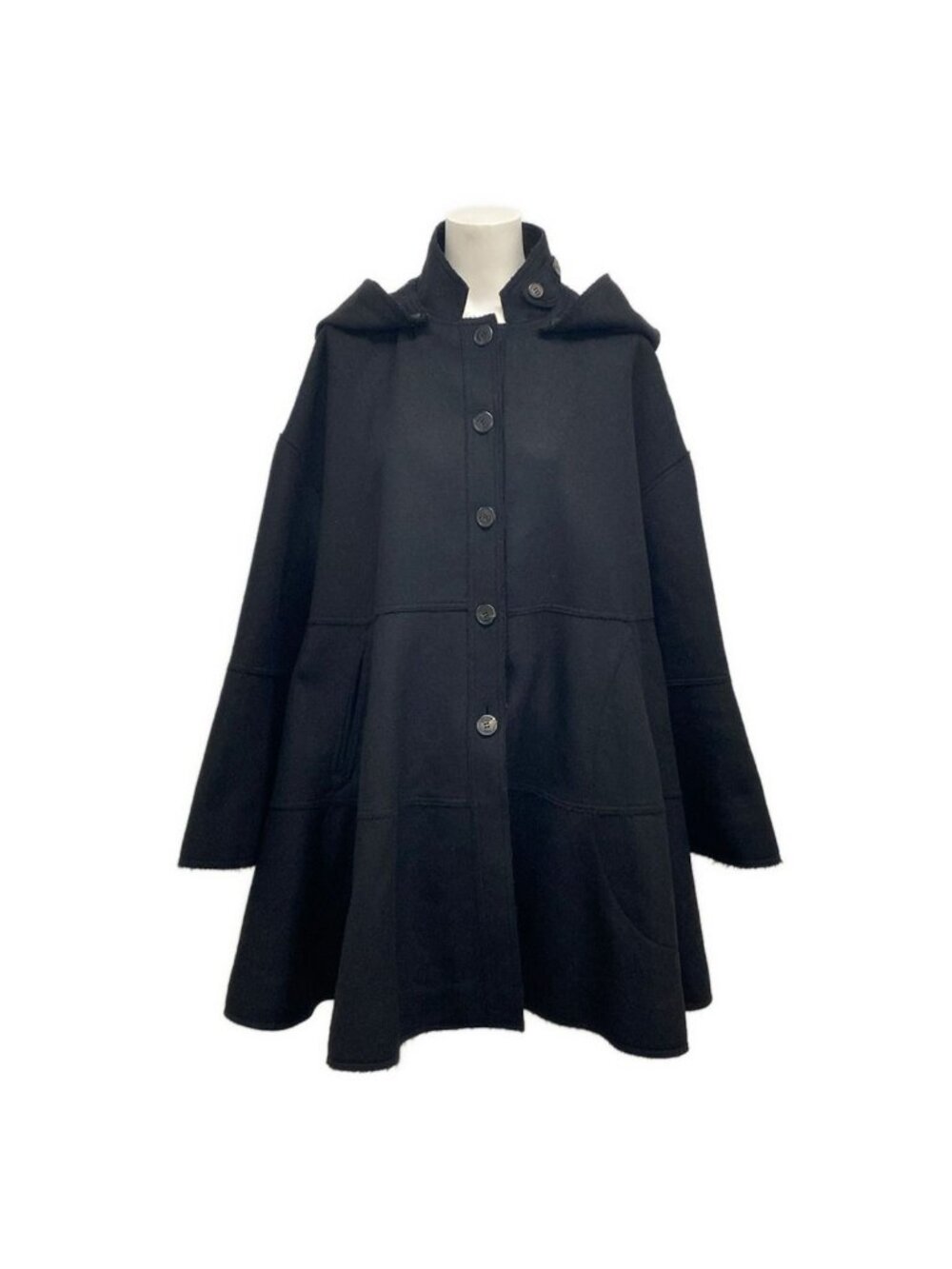 Dior Coat Black Wool Angora 36